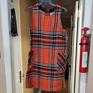 Nordstrom Orange Henna Plaid Dress
